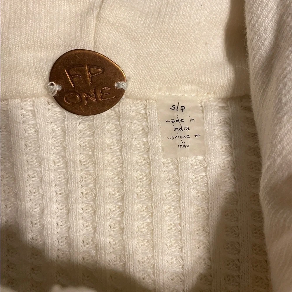 EUC Free People FP One Mason Hoodie Ivory
